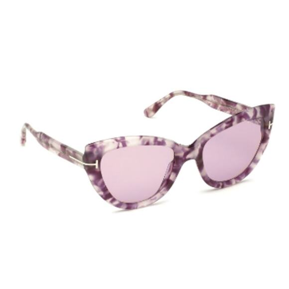 Tom Ford 55mm Cat Eye Sunglasses havana Violet - Picture 2 of 13